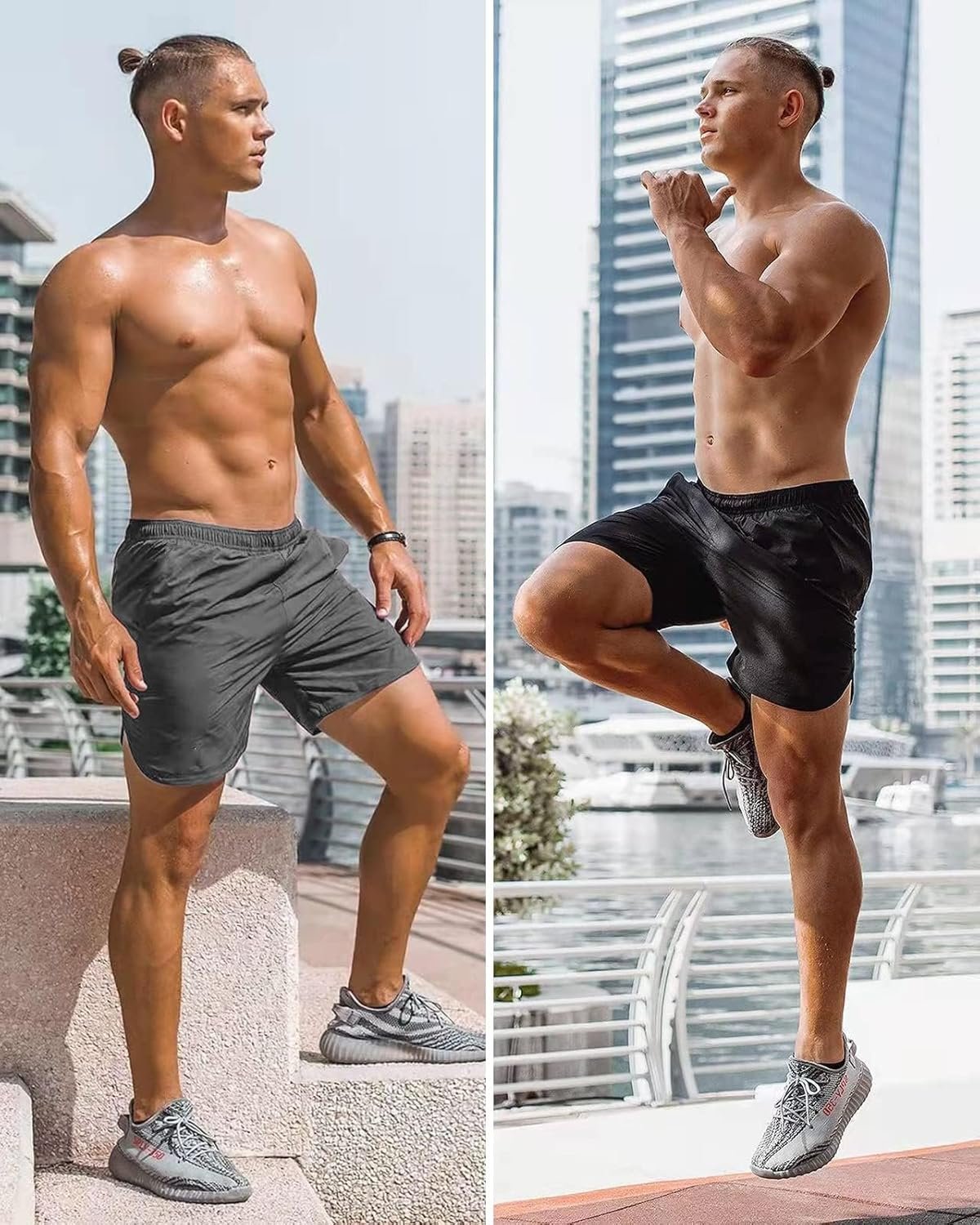 CANGHPGIN 2 Pack Men's Running Athletic Shorts 7'' Quick Dry Sports Gym Shorts with Pockets, Exercise Workout Shorts Men - Image 5