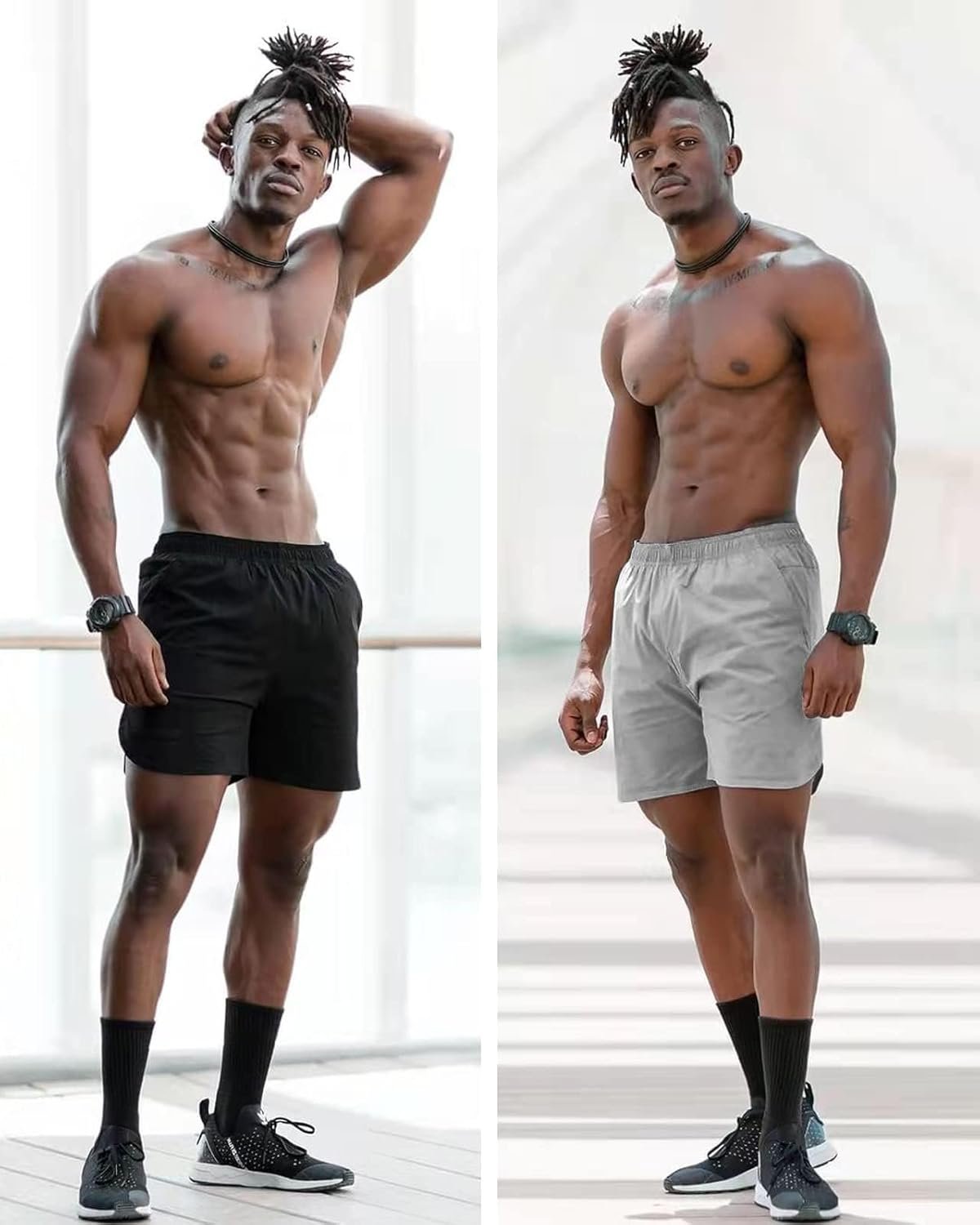 CANGHPGIN 2 Pack Men's Running Athletic Shorts 7'' Quick Dry Sports Gym Shorts with Pockets, Exercise Workout Shorts Men - Image 9