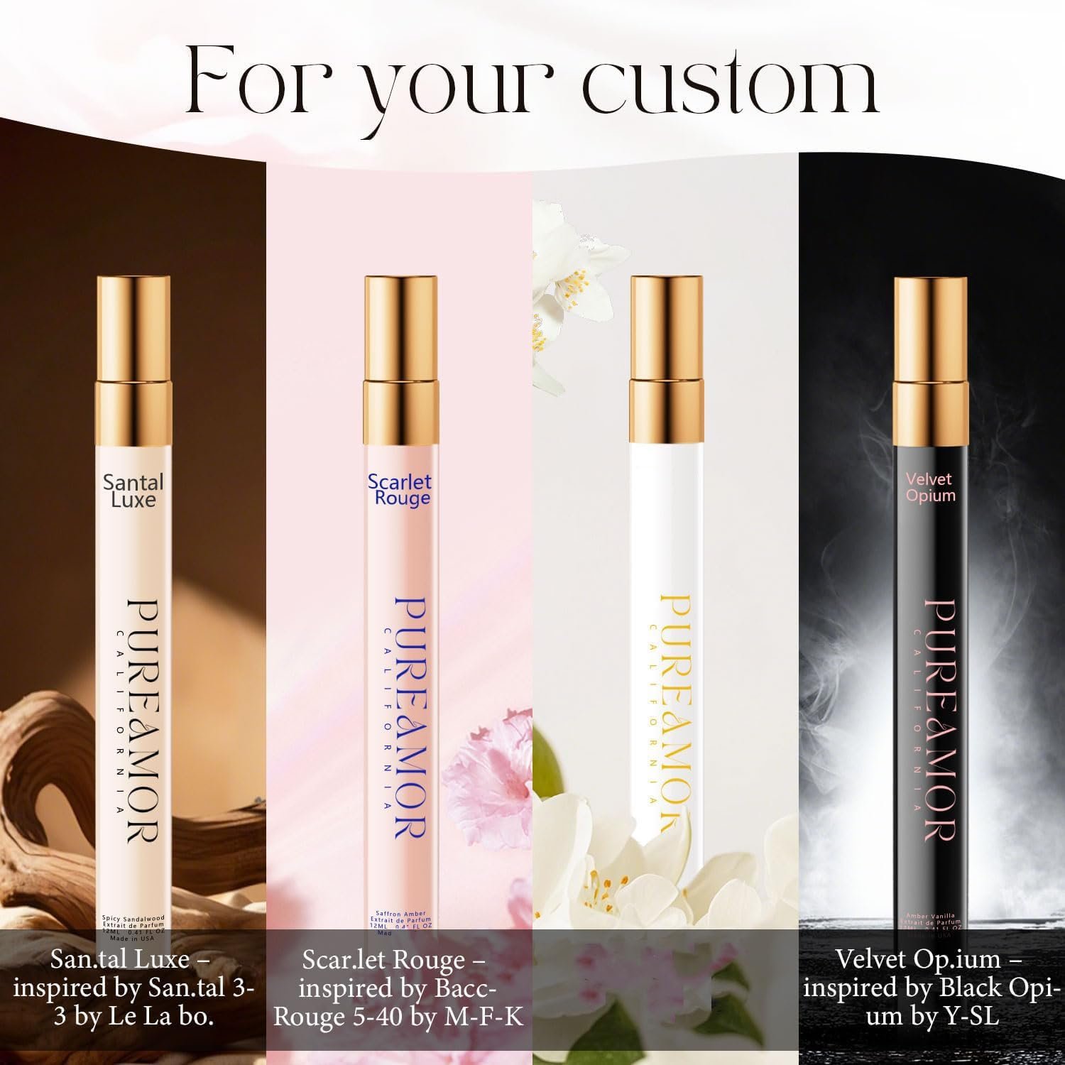 Pheromones Perfumes for Women, Amber Vanilla Perfume, Long Lasting Eau De Parfum Cologne, Enhanced Scents Pheromone Cologne for Men&Women, 0.41 fl.oz Travel Size Perfumes Spray (Velvet Opium) - Image 4