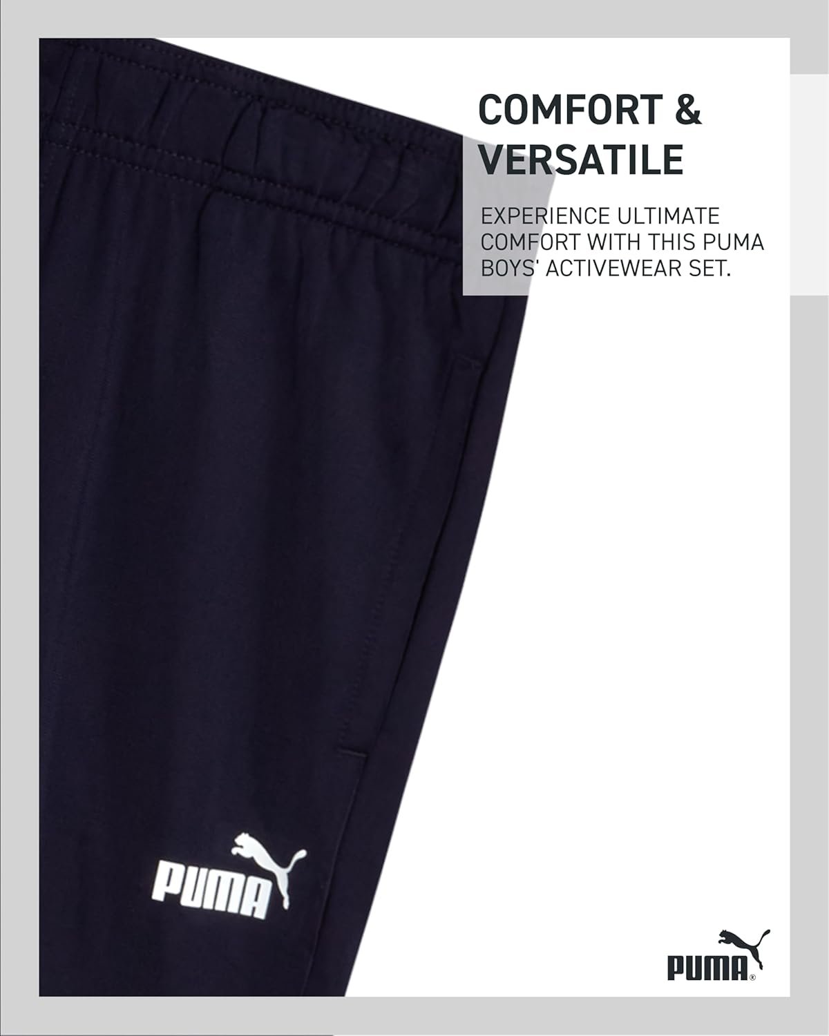 PUMA Boys Pants Set - 2 Piece Tricot Athletic Zip Up Jacket Sweatshirt and Active Jogger Pants - Boys Activewear Set (4-16) - Image 5