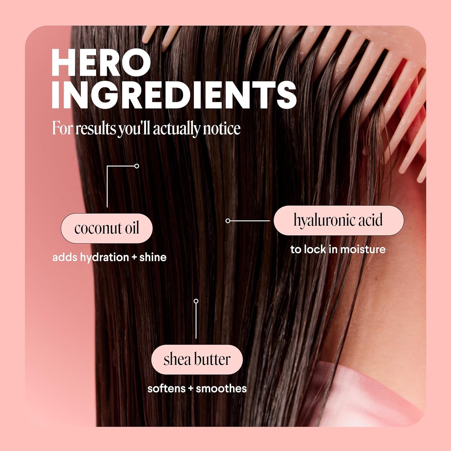 MONDAY HAIRCARE Moisture Shampoo + Conditioner Set for Dry, Coarse, Stressed, Frizzy Hair, Made with Coconut Oil, Rice Protein, Shea Butter and Vitamin E, All Natural, 12 fl oz (Pack of 2) - Image 5