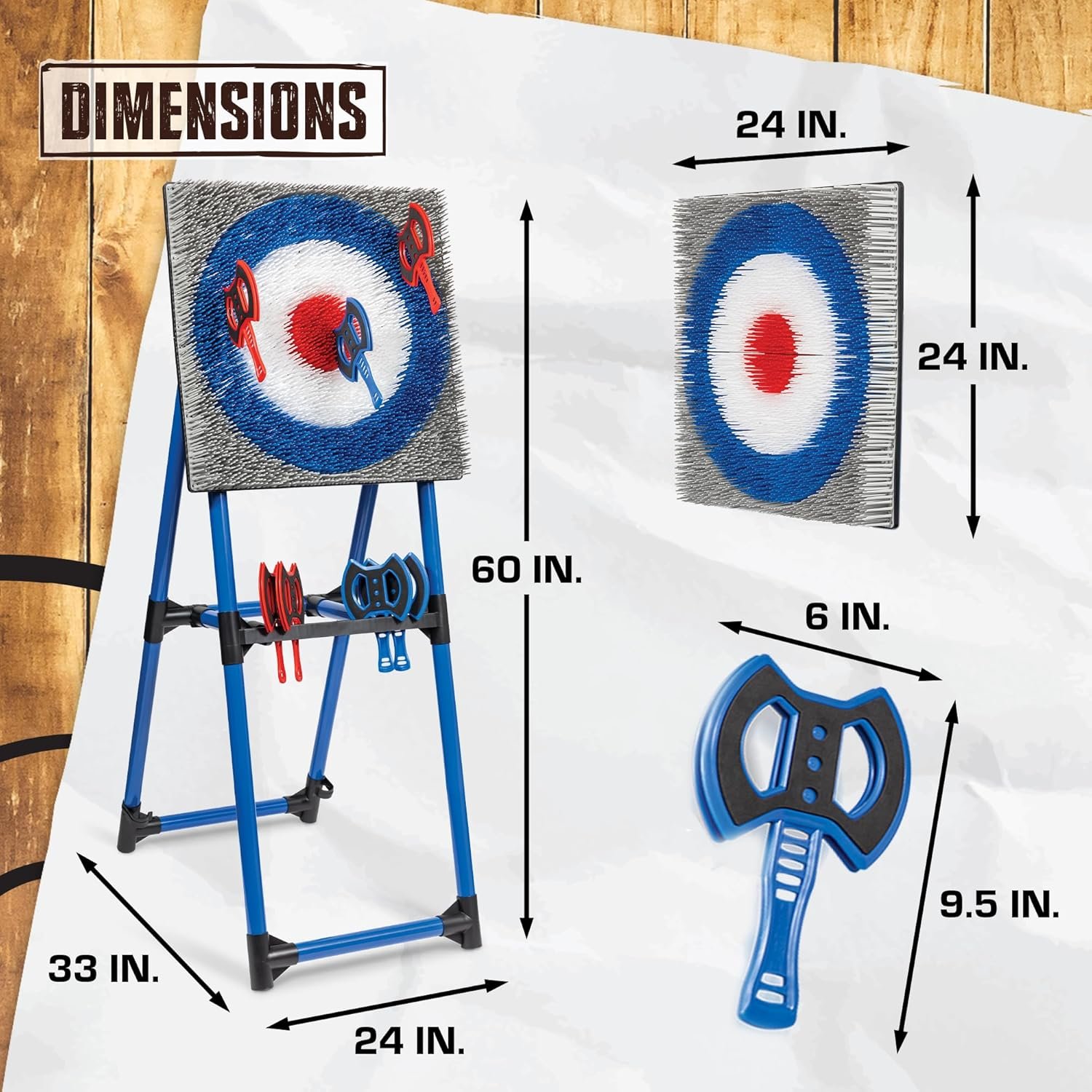 EastPoint Deluxe Steel Frame Axe Throw Target Game Set - Steel Frame for Indoors and Outdoors - Image 5