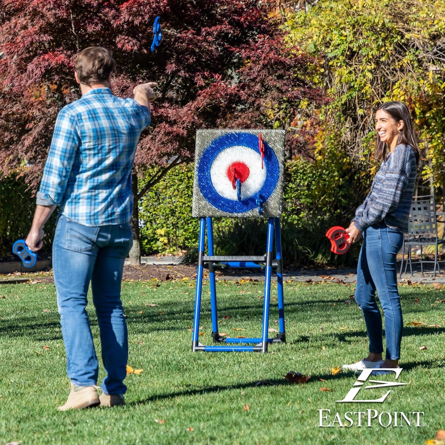 EastPoint Deluxe Steel Frame Axe Throw Target Game Set - Steel Frame for Indoors and Outdoors - Image 7