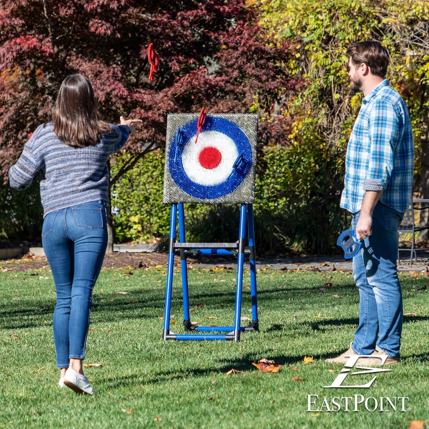 EastPoint Deluxe Steel Frame Axe Throw Target Game Set - Steel Frame for Indoors and Outdoors - Image 8