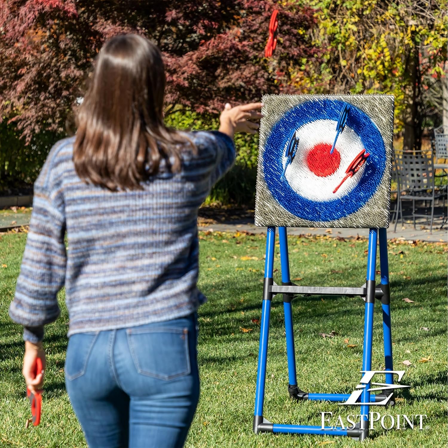 EastPoint Deluxe Steel Frame Axe Throw Target Game Set - Steel Frame for Indoors and Outdoors - Image 9