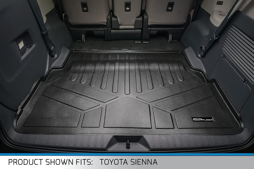 SMARTLINER All Weather Custom Fit Cargo Liner Behind The 2nd Row Compatible with 2021-2025 Toyota Sienna - Image 3