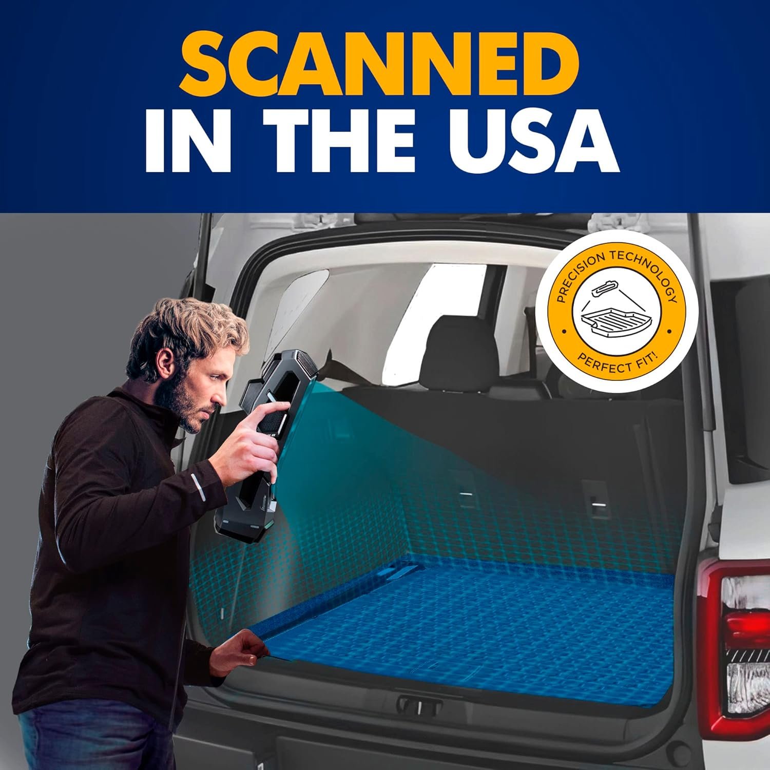 Premium Cargo Liner for Ford Bronco Sport 2021-2025 - 100% Protection - Custom Fit Car Trunk Mat - All-Season Black Cargo Mat - 3D Shaped Laser Measured Trunk Liners for Ford Bronco Sport - Image 4