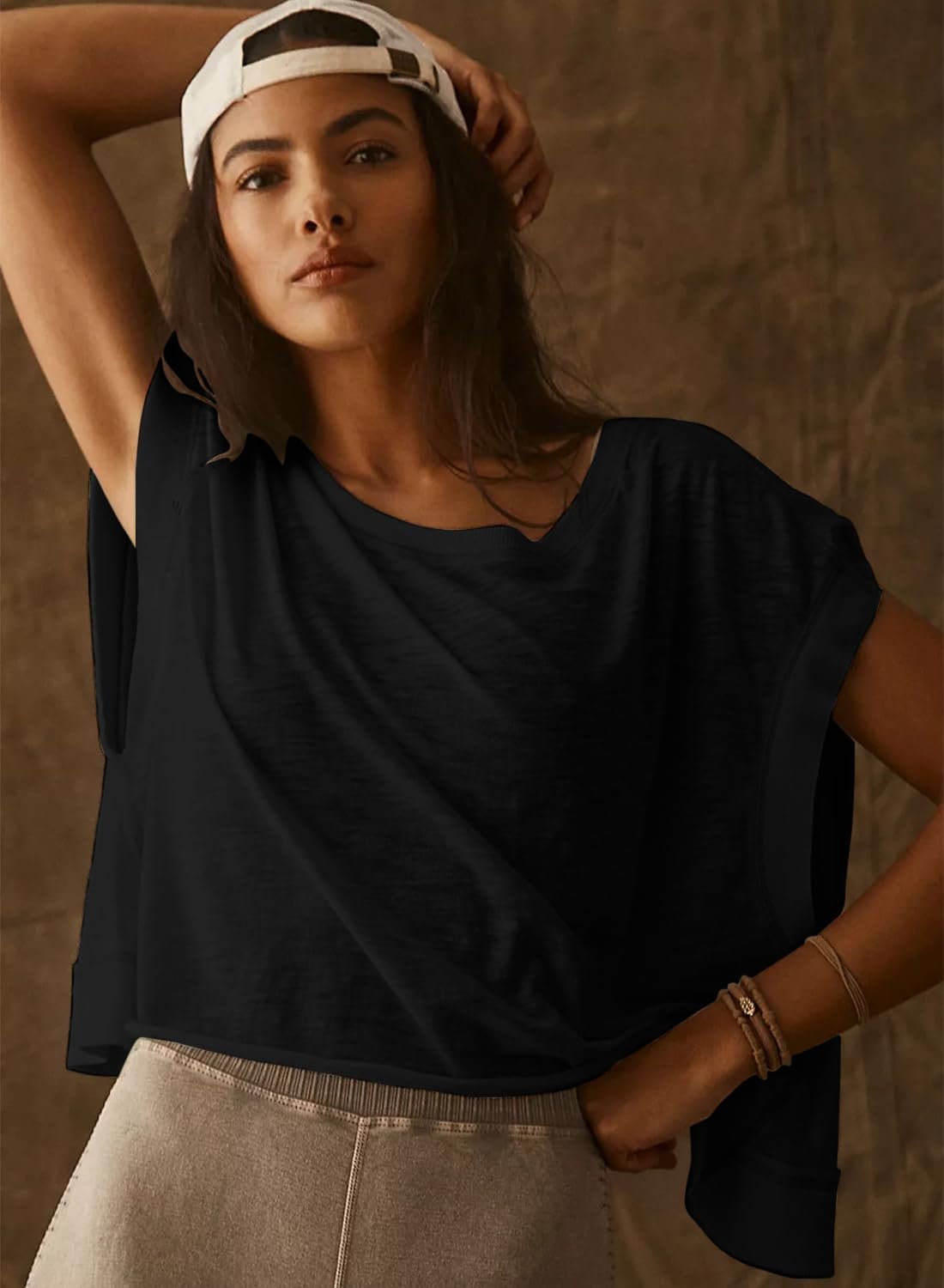 Women Short Sleeve Workout Shirts Open Back Tops Casual Yoga Y2k Athletic Gym Slouchy Crop Running Tees - Image 3