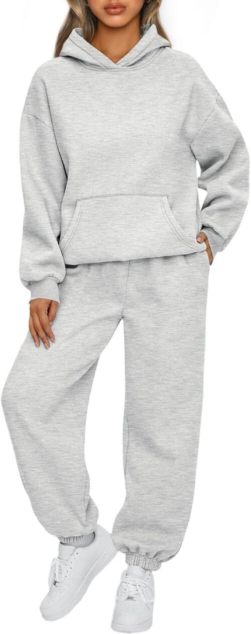 AUTOMET Womens 2 Piece Outfits Lounge Hoodie Sweatsuit Sets Oversized Sweatshirt Baggy Fall Fashion Sweatpants with Pockets - Image 2