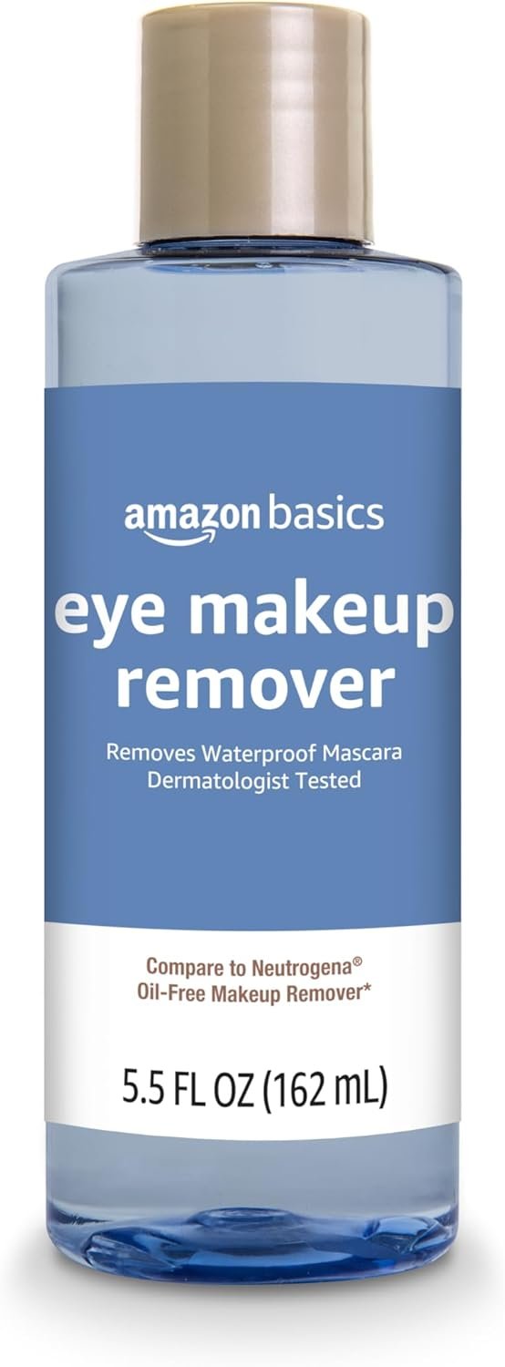 Amazon Brand - Solimo Eye Makeup Remover, Removes Waterproof Mascara, Dermatologist Tested, 5.5 Fluid Ounce - Image 2