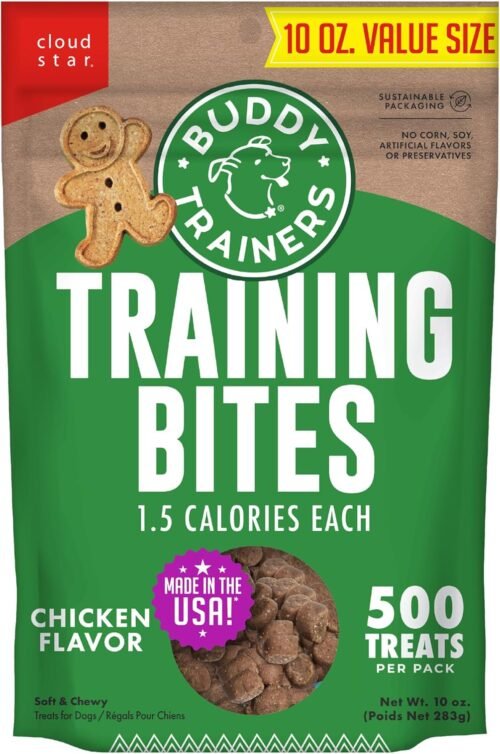 Buddy Biscuits Trainers 10 oz. Bag of Training Bites Soft & Chewy Dog Treats Made with Chicken Flavor - Image 2