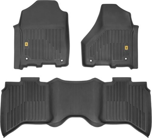 CAT® JustFit™ 3D Custom Fit Floor Mats for Dodge Ram 1500 Crew Cab 2009-2018, Dodge Ram 2500/3500 Crew Cab 2010-2018, Dodge Ram Classic 2019-2024 - Heavy Duty Floor-Liner Protection Laser Measured - Image 2