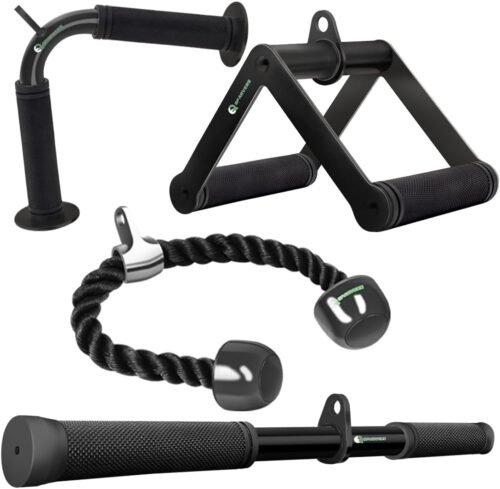 Cable Machine Attachment Set LAT Pulldown Attachments Weight Machine Accessories for Home Gym - Image 2