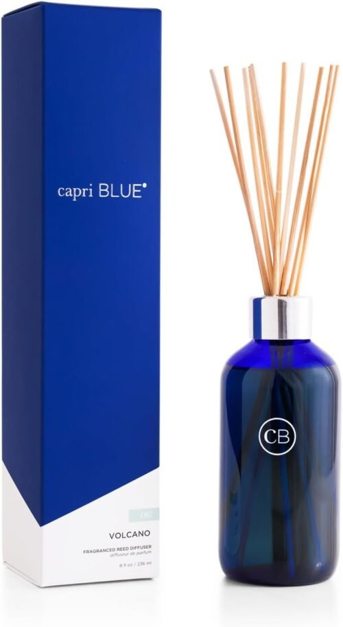 Capri Blue Volcano Reed Diffuser Set - Includes Reed Diffuser Sticks, Fragrance Oil, and Glass Bottle - Luxury Scented Room Fresheners - Cobalt Blue (8 fl oz) - Image 2