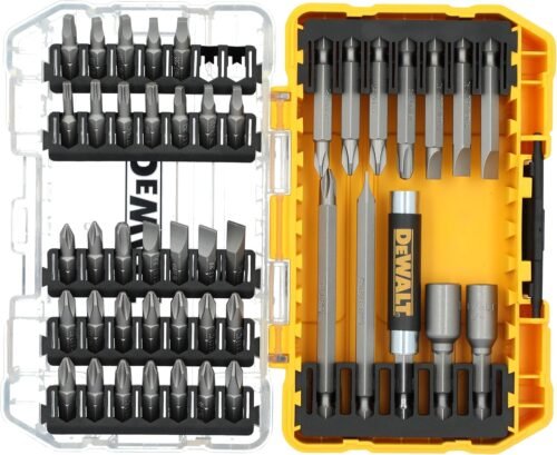 DEWALT Screwdriver Bit Set with Tough Case, 45-Piece (DW2166), Grey/Silver Screwdriving Set with Tough Case - Image 2