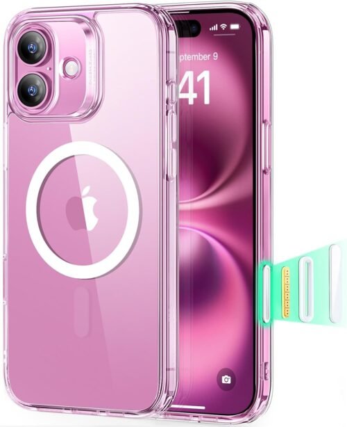 ESR for iPhone 16 Case, Camera Control, Compatible with MagSafe, Shockproof Military-Grade Protection, Magnetic Phone Case for iPhone 16, Classic Hybrid Case (HaloLock), Clear - Image 2