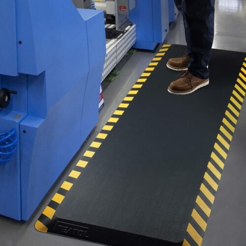 FEATOL Anti Fatigue Mat Industrial, Ergonomic Standing Floor Mat for Work for Stand, Black with Yellow Border Safety 20" x 39"-Support for Leg & Back Pain - Image 2
