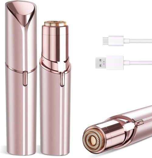 Facial Hair Removal for Women - Painless Facial Hair Remover - Electric Hair Removal Device for Face Lips Peach Fuzz with Light (Rose Gold) - Image 2