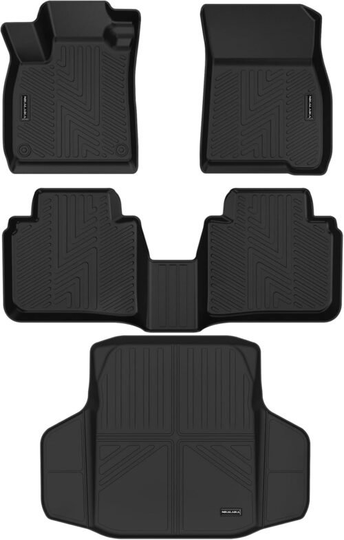 Floor Mats & Cargo Liner for 2023 2024 2025 2026 Honda Accord (Include Hybrid) All Weather Protection TPE Rubber Full Set Automotive Floor Liners for Accord Accessories, Odorless Anti-Slip, Black - Image 2