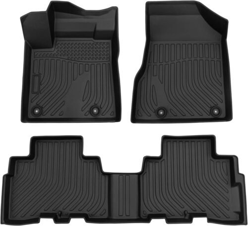 Floor Mats for 2013-2018 Toyota RAV4,All-Weather TPE Rubber Car Floor Mats Waterproof Odorless Anti-Slip 1st & 2nd Row Black (2013-2018 RAV4) - Image 2