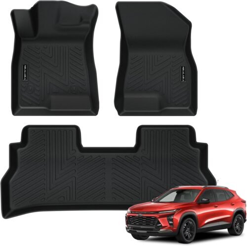 Floor Mats for 2024 2025 2026 Chevrolet/Chevy Trax All Weather Protection TPE Rubber Floor Liners for Chevy Trax 2024 Accessories, Odorless Anti-Slip, 1st & 2nd Row, Black - Image 2