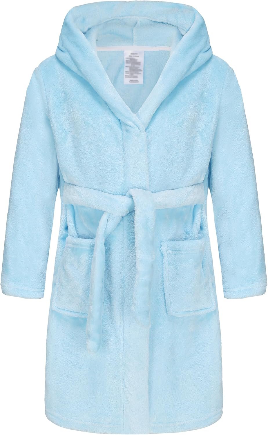 Girls Soft Fleece Robes Plush Hooded Bathrobes Sleepwear for Kids 2-16 Years - Image 2