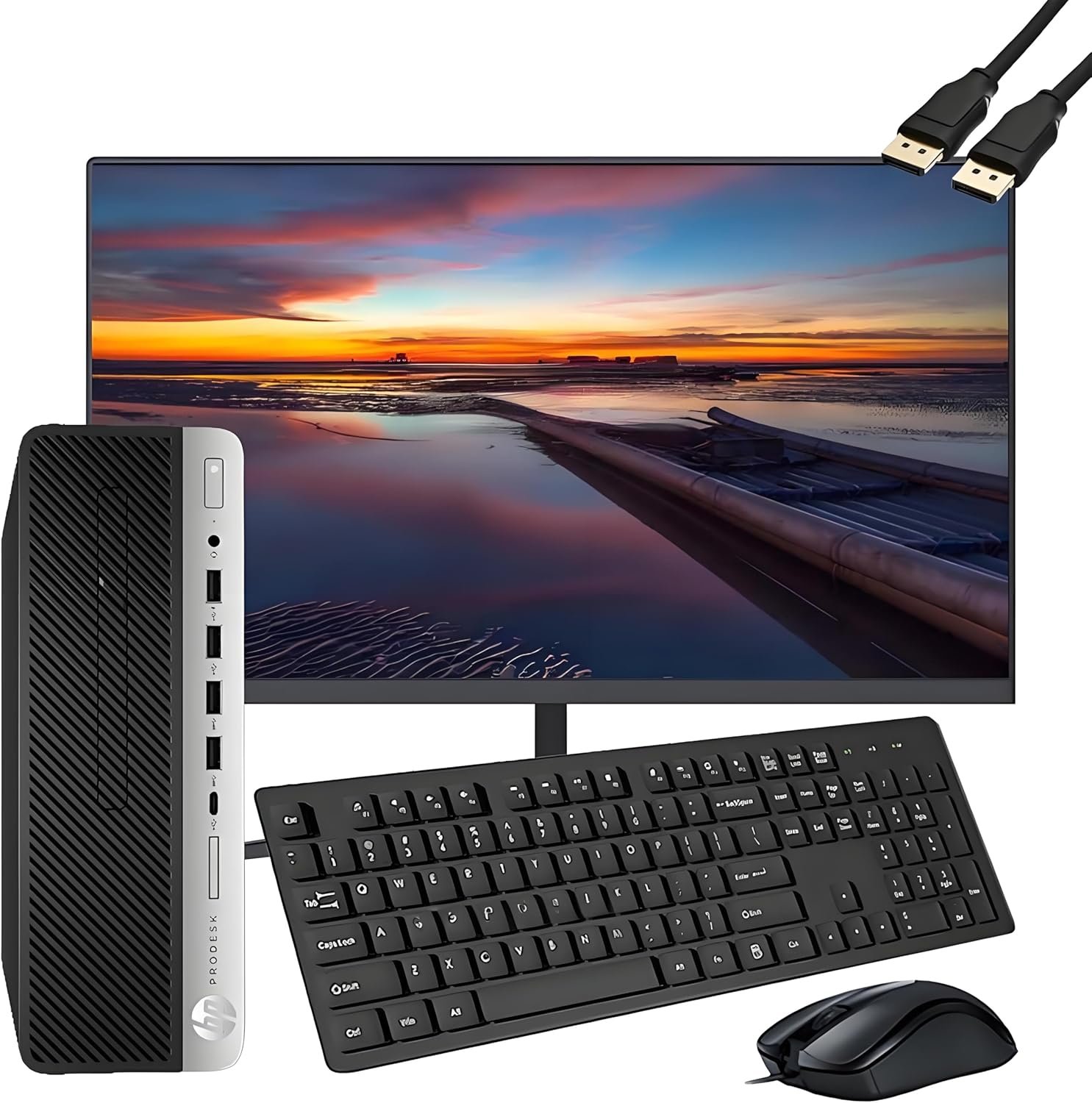 HP ProDesk 600 G3 SFF Desktop Computer with 21.5" FHD Monitor, Intel Quad Core i5-6500, 16GB DDR4, 256GB SSD, DisplayPort, Keyboard & Mouse, WiFi, BT, Windows 11 Pro (Renewed), Black - Image 2