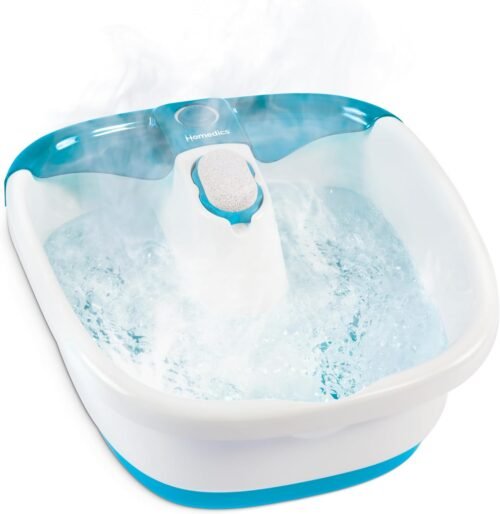HoMedics Bubble Mate Foot Spa, Toe Touch Controlled Foot Bath with Invigorating Bubbles and Splash Proof, Raised Massage nodes and Removable Pumice Stone - Image 2