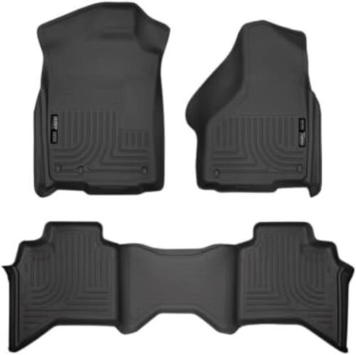 Husky Liners Weatherbeater Floor Mats | Fits 2002 - 2008 Ram 1500 Crew Cab; 2003 - 2009 Ram 2500/3500 Crew Cab | Front & 2nd Row, 3-pc Black - 98031 - Image 2