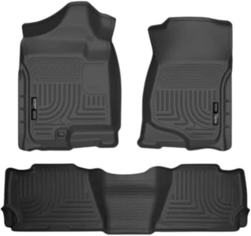 Husky Liners Weatherbeater Floor Mats | Fits 2007-2014 Chevrolet Suburban 1500 & GMC Yukon XL1500; 2007-2013 Cadillac Escalade EXT & Chevrolet Avalanche | Front & 2nd Row, 3-pc Black - 98261 - Image 2