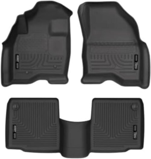 Husky Liners Weatherbeater Floor Mats | Fits 2011 - 2014 Ford Explorer | Front & 2nd Row, 3-pc Black - 98761 - Image 2