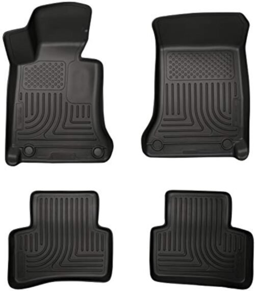 Husky Liners Weatherbeater Floor Mats | Fits 2012-2014 Mercedes-Benz C200 Sedan & C350; 2008-2014 Mercedes-Benz C300 | Front & 2nd Row, 4-pc Black - 99811 - Image 2