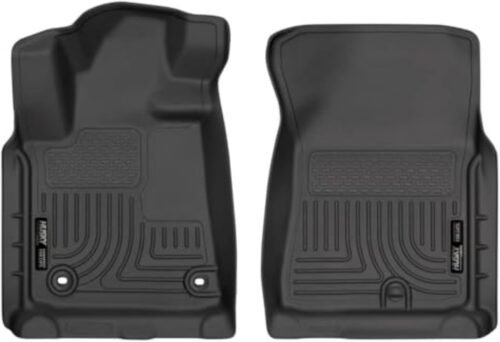 Husky Liners Weatherbeater Floor Mats | Fits 2012-2021 Toyota Tundra, CrewMax & Double Cab, 12-17 Tundra Regular Cab, 12-22 Sequoia | Front Row, 2-pc Black - 18561 - Image 2