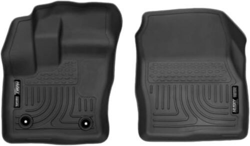 Husky Liners Weatherbeater Floor Mats | Fits 2014-2019 Ford Transit Connect Mini Passenger Van All Models w/Carpet Flooring | Front Row, 2-pc Black - 18321 - Image 2