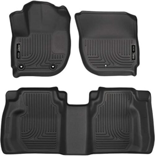Husky Liners Weatherbeater Floor Mats | Fits 2015-2020 Honda Fit | Front & 2nd Row, 3-pc Black - 99491 - Image 2