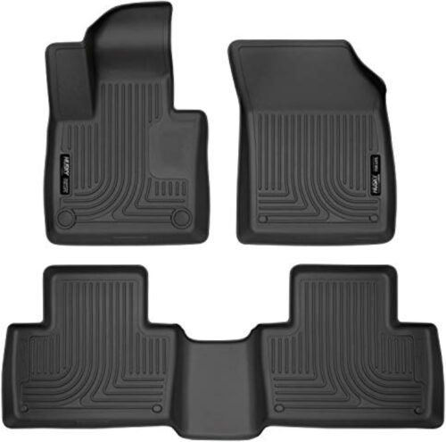 Husky Liners Weatherbeater Floor Mats | Fits 2016-2025 Volvo XC90 | Front & 2nd Row, 3-pc Black - 95601 - Image 2