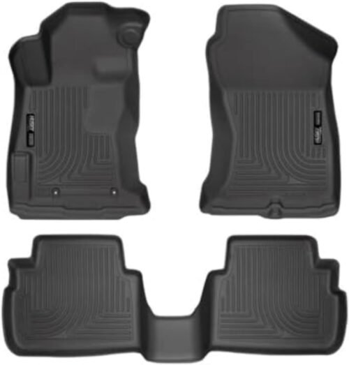 Husky Liners Weatherbeater Floor Mats | Fits 2018 - 2023 Subaru Crosstrek, 2017 - 2023 Subaru Impreza | Front & 2nd Row, 3-pc Black - 99661 - Image 2