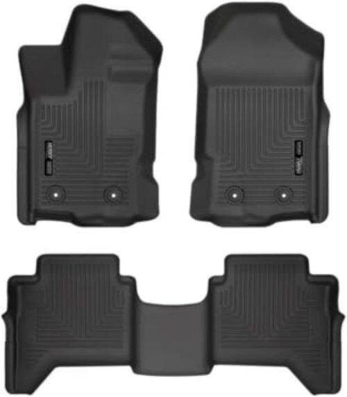 Husky Liners Weatherbeater Floor Mats | Fits 2019 - 2023 Ford Ranger SuperCrew | Front & 2nd Row, 3-pc Black - 94101 - Image 2