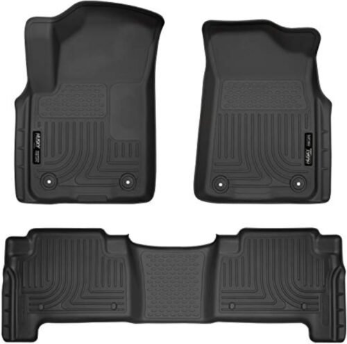 Husky Liners Weatherbeater Floor Mats | Fits 2019-2024 Infiniti QX80/Nissan Armada | Front & 2nd Row, 3-pc Black - 95671 - Image 2