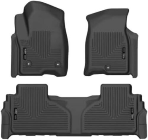 Husky Liners Weatherbeater Floor Mats | Fits 2021 - 2025 Cadillac Escalade & Escalade ESV, Chevrolet Suburban & Tahoe, GMC Yukon & Yukon XL | Front & 2nd Row, 3-pc Black - 99241 - Image 2