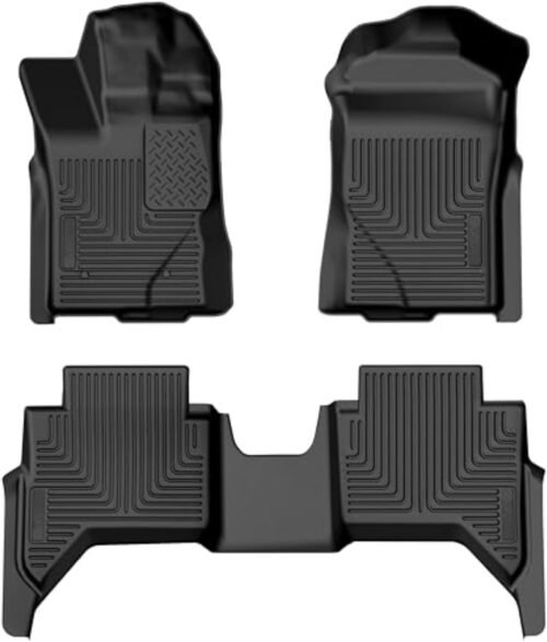 Husky Liners Weatherbeater Floor Mats | Fits 2024 Ford Ranger SUPERCREW CAB ONLY | Front & 2nd Row, 3-pc Black - 94171 - Image 2
