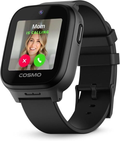 JrTrack 5 Kids Smart Watch by Cosmo | Best Kid-Safe Phone Watch | Precision Real-Time GPS Tracking | Call, Text, Activity, School Settings | Spotify Music | Parental Controls | SOS & Safety Alerts - Image 2