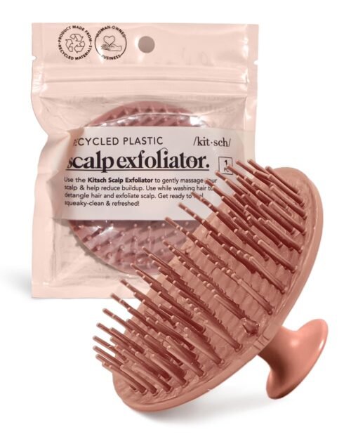 Kitsch Scalp Massager for Hair Care - Scalp Scrubber, Shampoo Brush & Exfoliator for All Hair Types - Relaxing & Exfoliating - Terracotta - Image 2