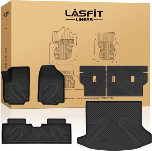 LASFIT Floor Mats & Cargo Liner with Backrest Mat 2025-2026 for Chevrolet Chevy Equinox/GMC Terrain (Not for Equinox EV), All Weather TPE Custom Fit Floor Mats, Car Mats Full Set for Equinox/Terrain - Image 2