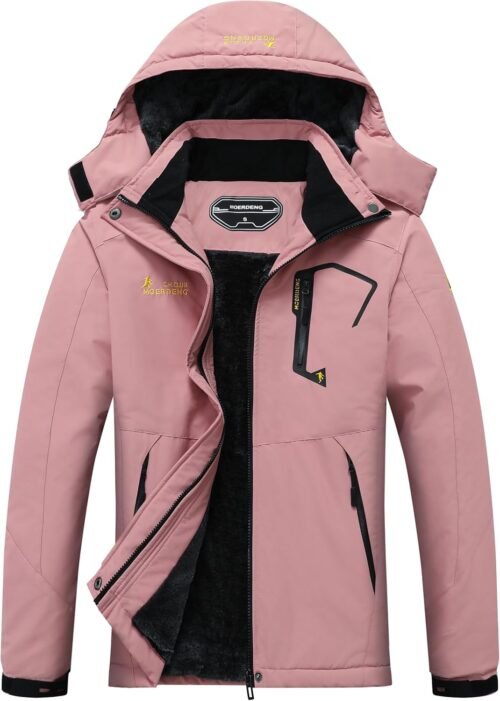 MOERDENG Women's Waterproof Ski Jacket Warm Winter Snow Coat Mountain Windbreaker Hooded Raincoat Jacket - Image 2