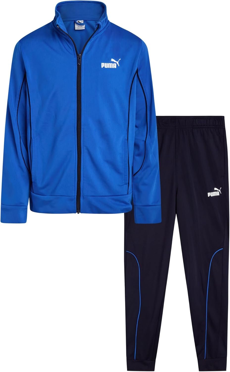 PUMA Boys Pants Set - 2 Piece Tricot Athletic Zip Up Jacket Sweatshirt and Active Jogger Pants - Boys Activewear Set (4-16) - Image 2