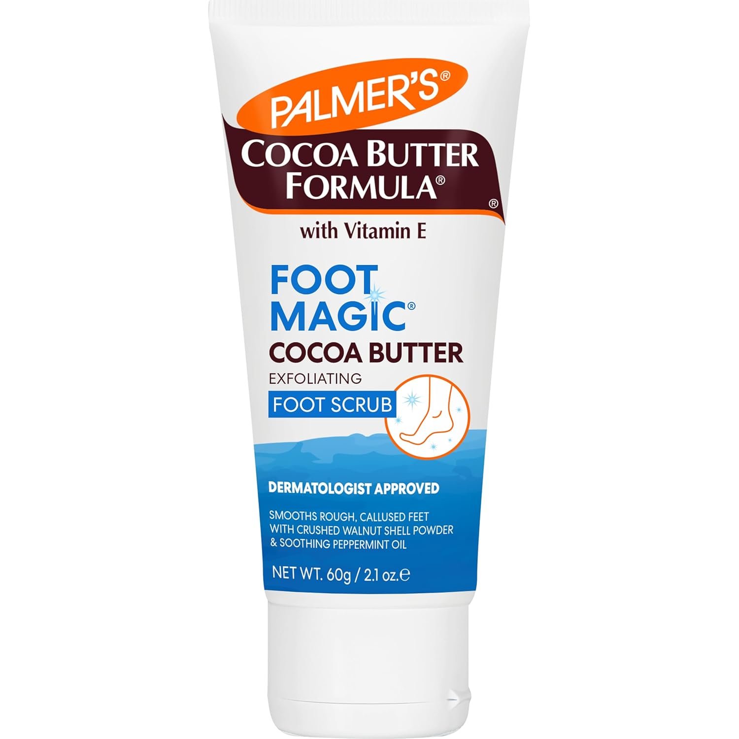 Palmer's Cocoa Butter Formula Foot Magic Exfoliating Foot Scrub with Vitamin E for Dry, Cracked Feet, Use with Foot Scrubber for Pedicure, 2.1 Ounce - Image 2