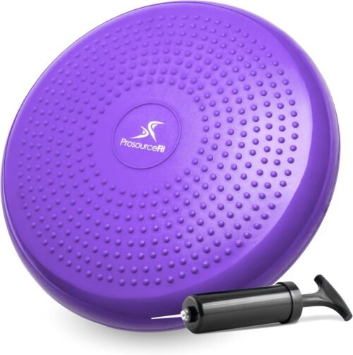 ProsourceFit Core Balance Disc Trainer, 14” Diameter with Pump for Improving Posture, Fitness, Stability - Image 2