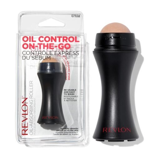 Revlon Face Roller, Oily Skin Control for Makeup, Oil Absorbing, Volcanic Reusable Facial Skincare Tool for At-Home or On-the-Go Mini Massage, 1 Count - Image 2