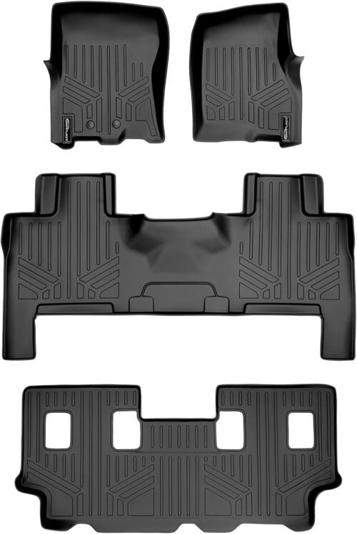 SMARTLINER Floor Mats 3 Row Liner Set Compatible with 2011-2017 Ford Expedition - Image 2